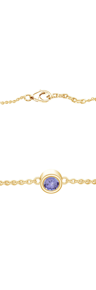 Rosec Jewels Certified Natural Tanzanite Chain Bracelet for Her