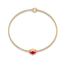 0.8 Carat Princess Cut Ruby Birthstone Bracelet AAA - Rosec Jewels