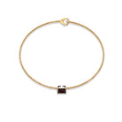 Genuine 1.4 Carat Princess Cut Garnet Solitaire Chain Bracelet AAA - Rosec Jewels