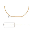 Rosec Jewels-Surface Prong Set Diamond Cross Chain Bracelet