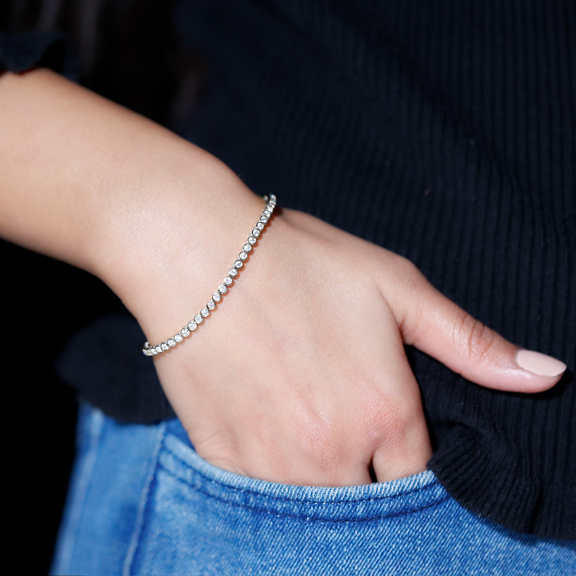 Certified Moissanite Wedding Tennis Bracelet For Bride – Rosec Jewels