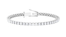 Certified Moissanite Tennis Bracelet in Prong Setting, Chain Size 7.0 Inches With Silver - Rosec Jewels