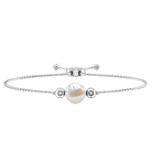 7.4 Carat Freshwater Pearl Solitaire Bolo Bracelet for Women AAA - Rosec Jewels