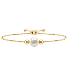 7.4 Carat Freshwater Pearl Solitaire Bolo Bracelet for Women AAA - Rosec Jewels