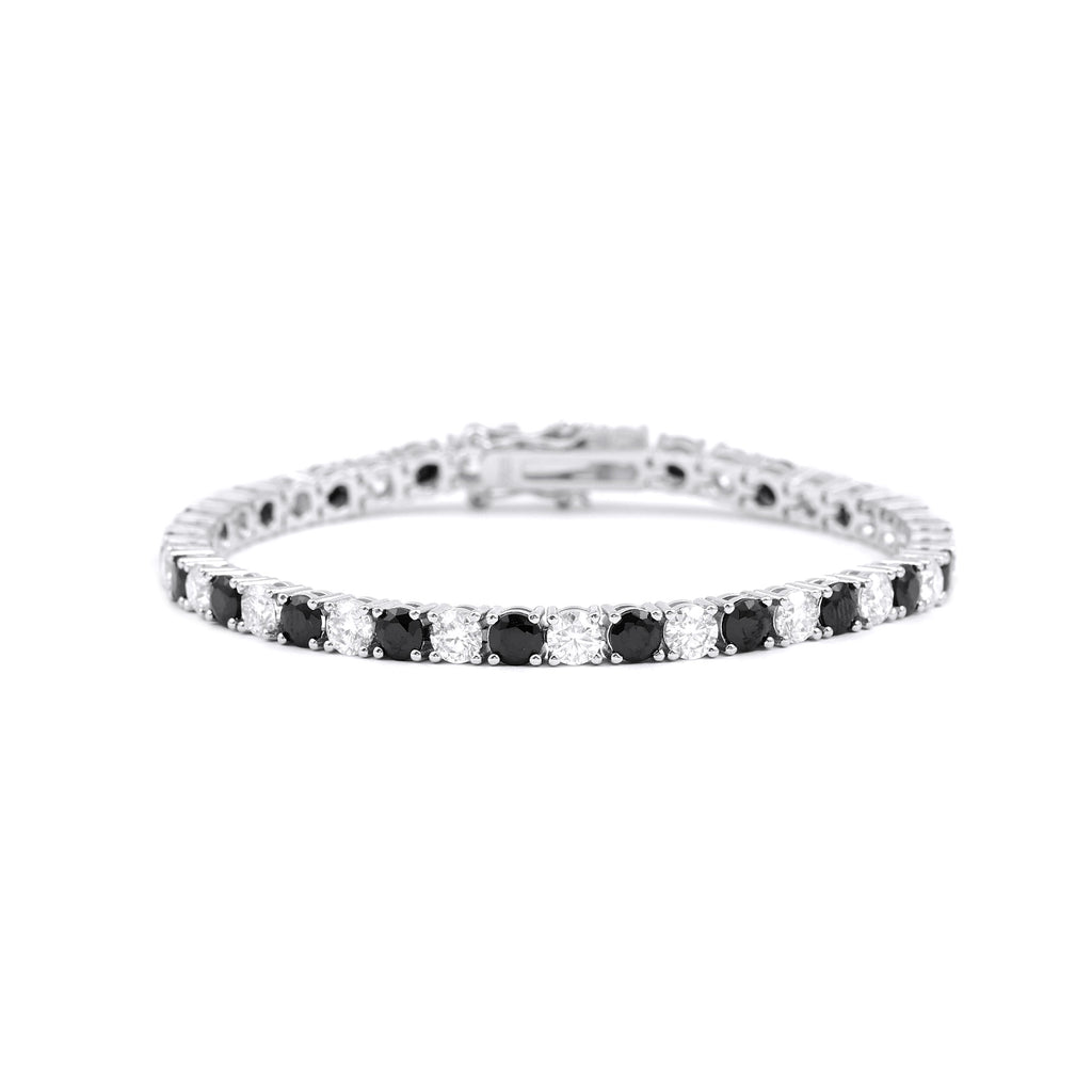 Alternative Black Diamond and Moissanite Tennis Bracelet - Rosec Jewels