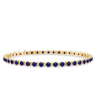 Lab Created Blue Sapphire Tennis Bracelet for Women AAAA - Rosec Jewels
