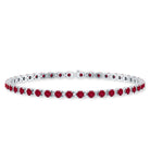 Lab Created Ruby Tennis Bracelet with Certificate AAAA - Rosec Jewels