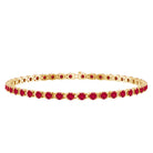 Lab Created Ruby Tennis Bracelet with Certificate AAAA - Rosec Jewels