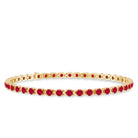 Lab Created Ruby Tennis Bracelet with Certificate AAAA - Rosec Jewels