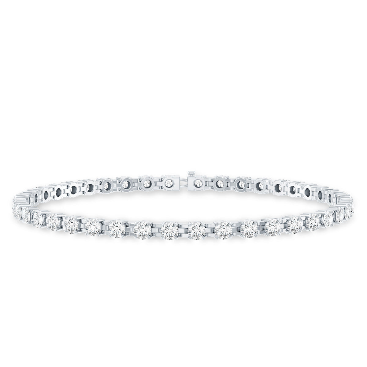 Round Cut Certified Lab Grown Diamond Tennis Bracelet for Women Lab - ( EF-VS ) - Rosec Jewels