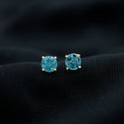December Birthstone 1/2 CT Classic Sky Blue Topaz Solitaire Stud Earrings for Women Sky Blue Topaz - ( AAA ) - Quality - Rosec Jewels