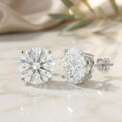 4 Carat Lab Grown Diamond Stud Earrings with IGI Certificate Lab - ( E-VS1 ) - Rosec Jewels