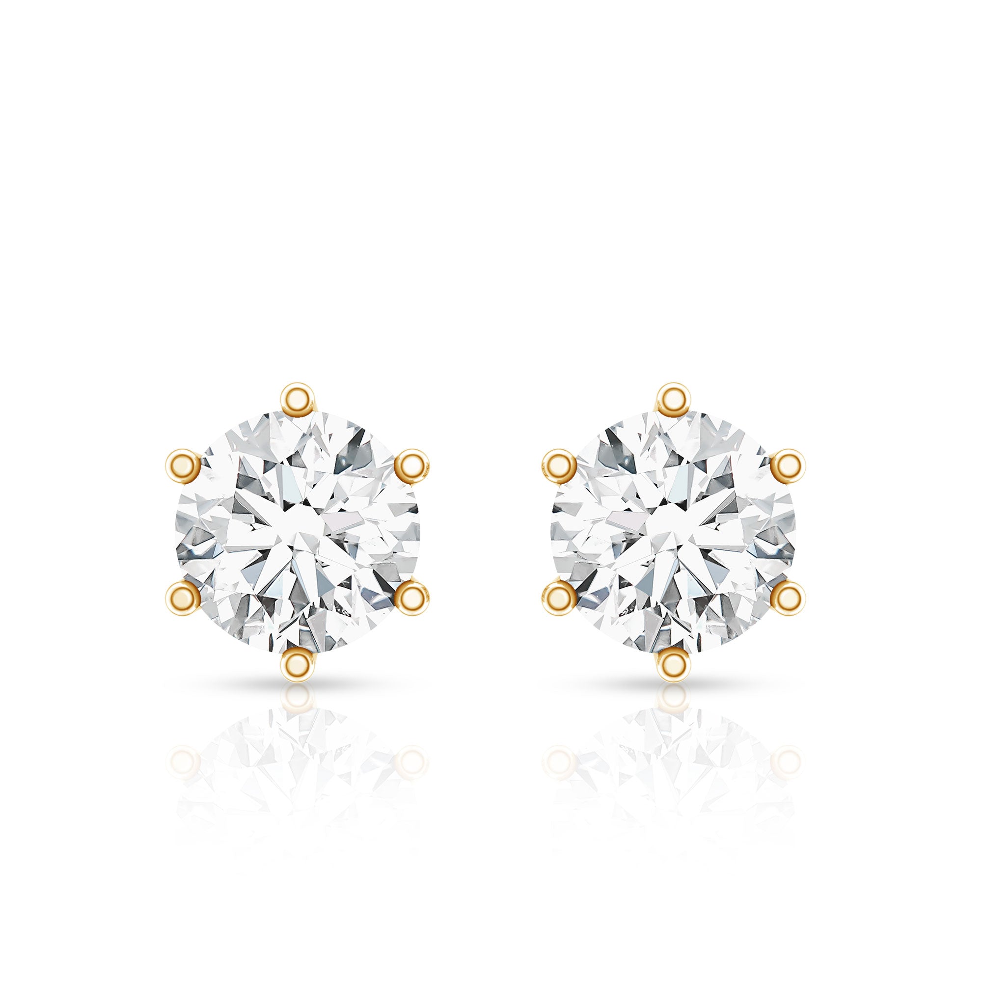 Rosec Jewels-IGI Certified 2 Carat Lab Grown Diamond Solitaire Stud Earrings