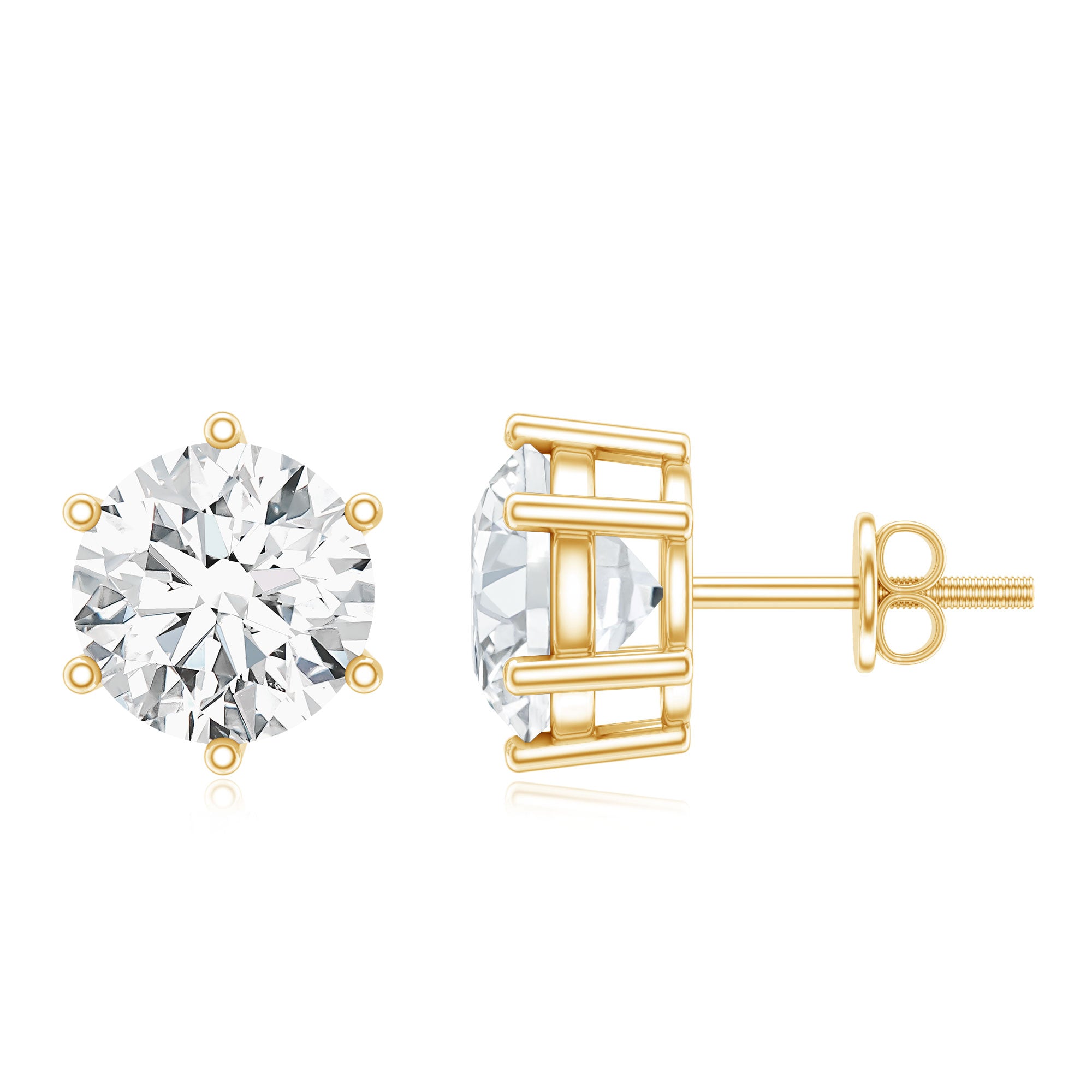 Rosec Jewels-IGI Certified 4 Carat Lab Grown Diamond Solitaire Studs