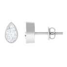 Pear Cut Natural Diamond Solitaire Stud Earrings Diamond - ( HI-SI ) - Color and Clarity - Rosec Jewels