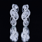 Lab Grown Diamond Infinity Earrings For Women Lab - ( EF-VS ) - Rosec Jewels