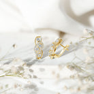 Lab Grown Diamond Infinity Earrings For Women Lab - ( EF-VS ) - Rosec Jewels