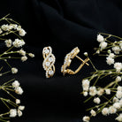 Lab Grown Diamond Infinity Earrings For Women Lab - ( EF-VS ) - Rosec Jewels