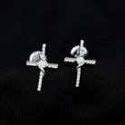 Certified Lab Grown Diamond Religious Cross Earrings Lab - ( EF-VS ) - Rosec Jewels