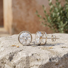 4 CT Lab Grown Diamond Studs with IGI Certificate Lab - ( E-VS1 ) - Rosec Jewels
