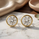 4 CT Lab Grown Diamond Studs with IGI Certificate Lab - ( E-VS1 ) - Rosec Jewels