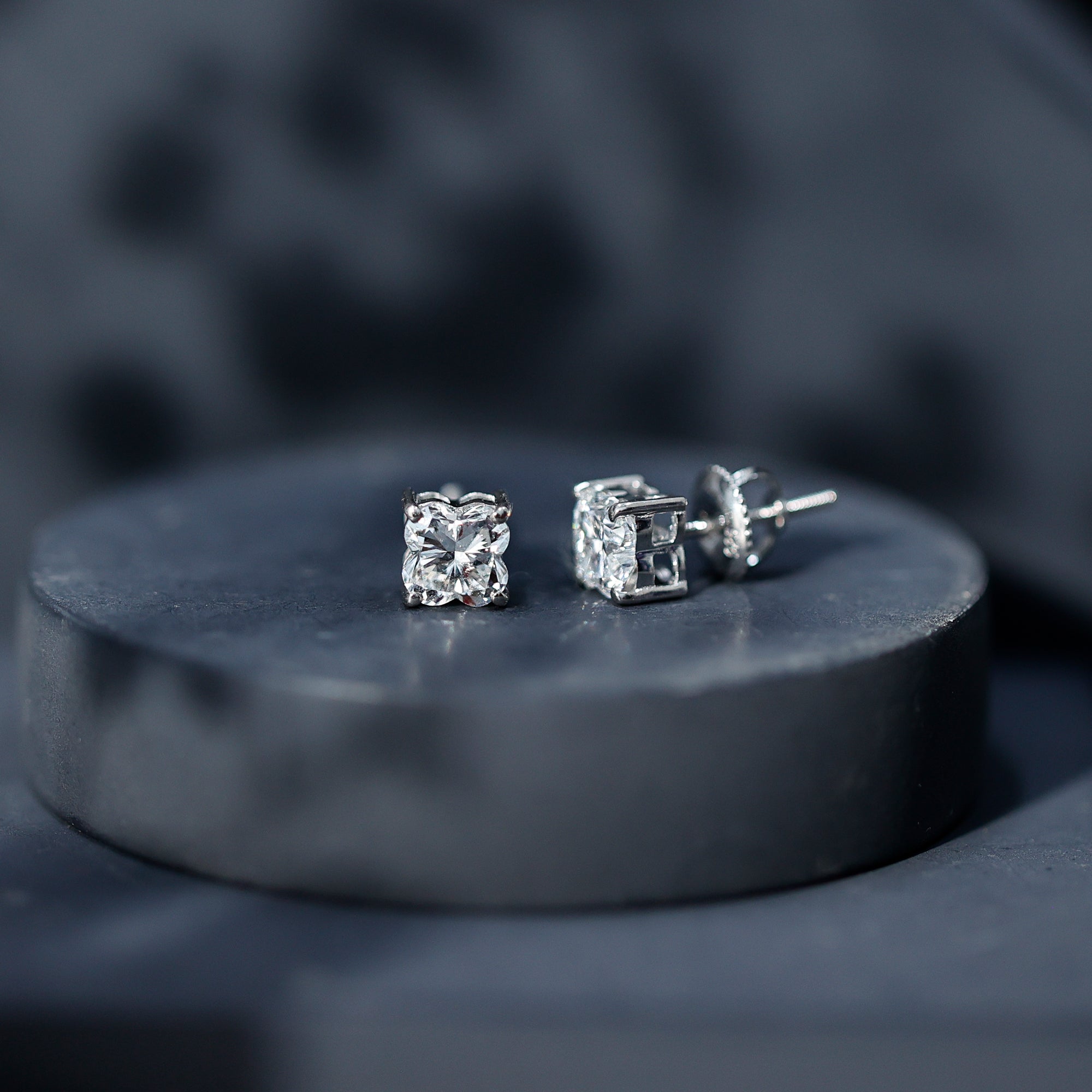 Rosec Jewels-Certified 1.7 Carat Lily Cut Lab Grown Diamond Flower Stud Earrings