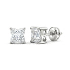 1.7 Carat Lily Cut Certified Lab Grown Diamond Solitaire Stud Earrings Lab - ( EF-VS ) - Rosec Jewels