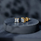 1.7 Carat Lily Cut Certified Lab Grown Diamond Solitaire Stud Earrings Lab - ( EF-VS ) - Rosec Jewels