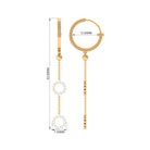 1 CT Open Circle Diamond Dangle Chain Hoop Earrings Diamond - ( HI-SI ) - Color and Clarity - Rosec Jewels