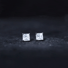 3/4 CT Princess Cut Moissanite Solitaire Stud Earrings for Women Moissanite - ( D-VS1 ) - Color and Clarity - Rosec Jewels