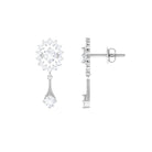 Rosec Jewels-1 CT Certified Diamond Gold Drop Dangle Earrings