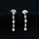 3/4 CT Certified Moissanite Gold Dangle Earrings in Bezel Setting Moissanite - ( D-VS1 ) - Color and Clarity - Rosec Jewels