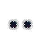 Genuine Black Opal Diamond Earrings with Screw Back AAA - Rosec Jewels