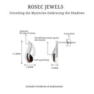 Pear Shape Smoky Quartz and Diamond Leaf Stud Earrings Smoky Quartz - ( AAA ) - Quality - Rosec Jewels