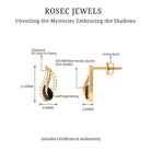 Pear Shape Smoky Quartz and Diamond Leaf Stud Earrings Smoky Quartz - ( AAA ) - Quality - Rosec Jewels