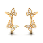 Rosec Jewels-Butterfly Inspired Diamond Half Hoop Earrings