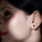 1.48 Carat Marquise Cut Amethyst Solitaire Stud Earrings AAA - Rosec Jewels