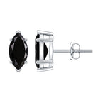 1.4 CT Marquise Black Spinel Solitaire Stud Earrings AAA - Rosec Jewels