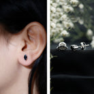 1.4 CT Marquise Black Spinel Solitaire Stud Earrings AAA - Rosec Jewels
