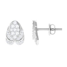 Rosec Jewels-1/2 CT Round Diamond Antique Heart Stud Earrings