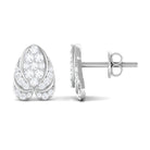 Rosec Jewels-1/2 CT Round Diamond Antique Heart Stud Earrings