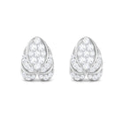 Rosec Jewels-1/2 CT Round Diamond Antique Heart Stud Earrings