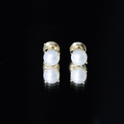 Natural 4.4 Carat Pearl Stud Earrings with Certificate AAA 92.5 Sterling Silver - Rosec Jewels
