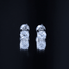 Certified 2 Carat Lab Grow Diamond Earrings with Screw Back Lab - ( EF-VS ) 14K Yellow Gold Plated Silver - Rosec Jewels
