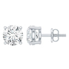 Certified 2 Carat Lab Grow Diamond Earrings with Screw Back Lab - ( EF-VS ) 92.5 Sterling Silver - Rosec Jewels