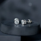 Certified 2 Carat Lab Grow Diamond Earrings with Screw Back Lab - ( EF-VS ) 92.5 Sterling Silver - Rosec Jewels