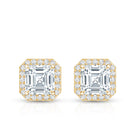 Certified 1.4 Carat Asscher Cut Lab Grown Diamond Studs Lab - ( EF-VS ) - Rosec Jewels