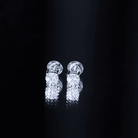 Silver Moissanite 1 Carat Stud Earring D-VS1 92.5 Sterling Silver - Rosec Jewels