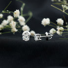 5 MM Round Moissanite Solitaire Screw Back Stud Earrings D-VS1 - Rosec Jewels