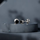 Natural Black Onyx Stud Earrings for Everyday AAA - Rosec Jewels